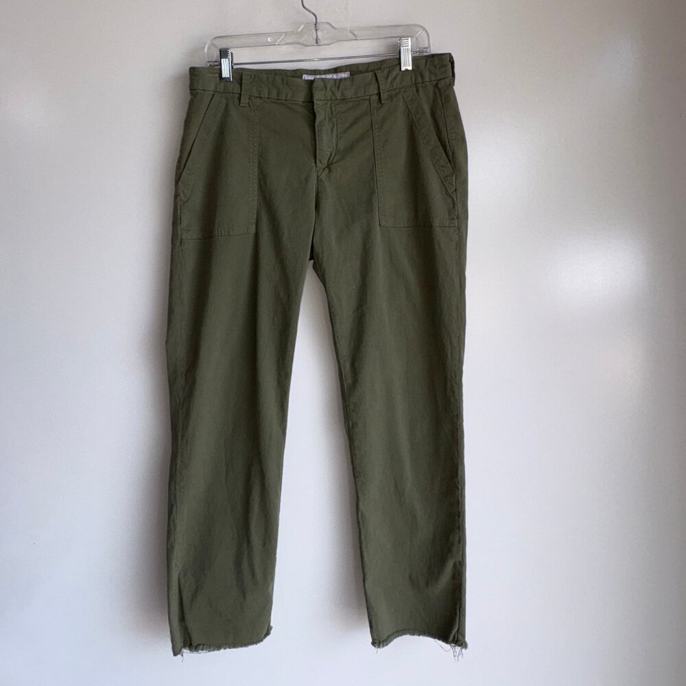 Frank & Eileen Olive Green Cropped Ankle Pants